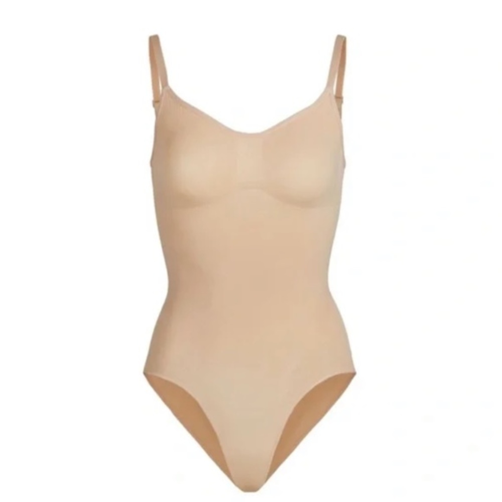 SKIMS Sculpting Bodysuit With Snaps in Clay